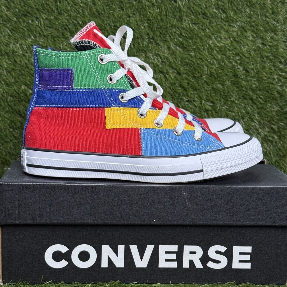 Converse Chuck Taylor All Star Hi Patchwork Sneakers Mens 6 Womens 8 169939F